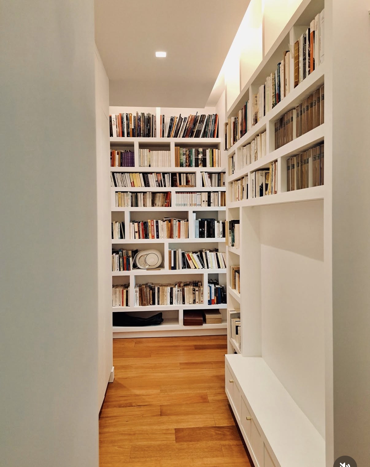 Appartement rue Beaurepaire — bibliothèque sur mesure, une histoire de livres